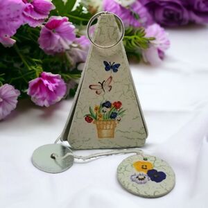 Country Garden Metal Windchimes Flowers Pots Butterflies Calm Melody Decor Gift
